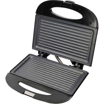 Preview: Antihaftbeschichteter Sandwichmaker und Kontaktgrill, schwarz, 750W, Panini Maker für Toasts oder Sandwiches, Fleisch oder Gemüse, leichte Reinigung