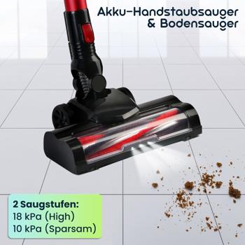 Preview: Akku-Handstaubsauger & Bodensauger 2in1 mit Elektrobürste: 18 kPa Saugkraft, beutellos, 2 Modi – Schmutz & Staub einfach verschwinden lassen Preview: Akku-Handstaubsauger & Bodensauger 2in1 mit Elektrobürste: 18 kPa Saugkraft, beutellos, 2 Modi – Schmutz & Staub einfach verschwinden lassen