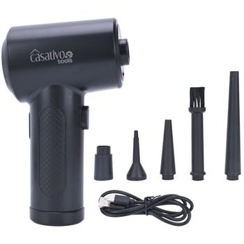 Preview: Powerful rechargeable air blower for cleaning & inflating, 7kPa, incl. 5 attachments, compact & versatile, ideal for car, household & outdoor use