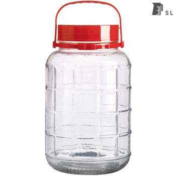 Preview: 2er-Set Vorratsglas mit Henkel, Weithalsglas, 5 Liter