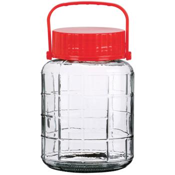 Preview: 2er-Set Vorratsglas mit Henkel, Weithalsglas, 3 Liter