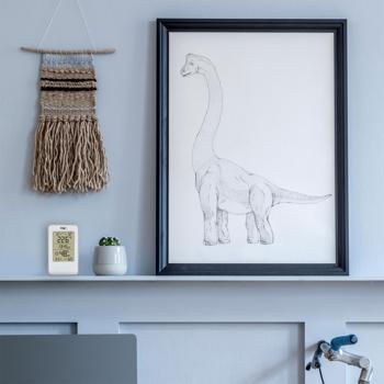 Preview: Thermo-hygromètre digital intérieur - Affichage zones de confort, température, humidité - Mesure min/max, smiley, piles, blanc/gris