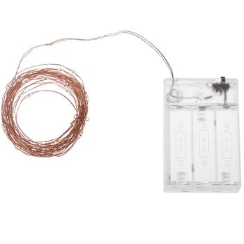 Preview: LED-Micro-Lichterkette 5m – 100 warmweisse LEDs, batteriebetrieben – flexibel, langlebig & stimmungsvoll – ideal zur Weihnachtsdekoration