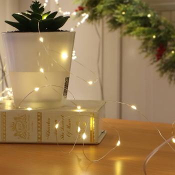 Preview: Microfavole a LED da 10 m - 100 LED bianchi caldi, a batteria - per uso interno ed esterno, flessibili, durevoli e d’atmosfera - ideali per la decorazione e il giardino