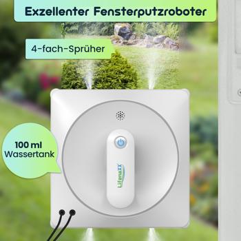 Preview: Fensterputz-Roboter mit 4-fach-Sprüher & Fernbedienung – Automatischer Fensterreiniger, bürstenloser Motor & 4500 Pa Saugleistung Preview: Fensterputz-Roboter mit 4-fach-Sprüher & Fernbedienung – Automatischer Fensterreiniger, bürstenloser Motor & 4500 Pa Saugleistung