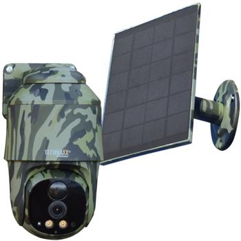Caméra de surveillance 4G PanTilt Dome - Panneau solaire, alarme, vision nocturne couleur, détection PIR, audio 2-voies - Full HD, IP65