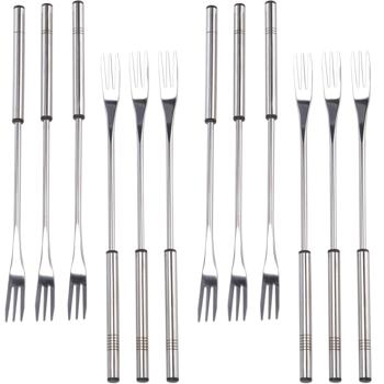 Preview: 12 fourchettes à fondue en acier inoxydable