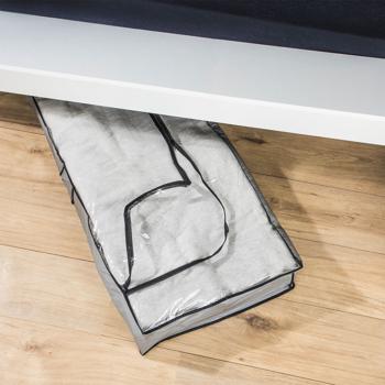 Preview: Set of 2 underbed storage bags, transparent, 102 x 45 x 15 cm
