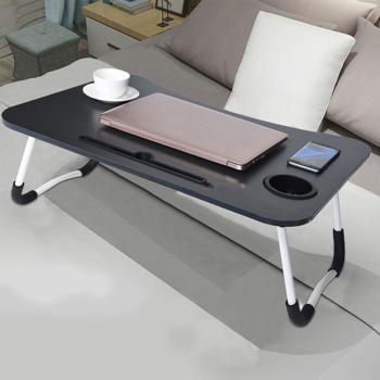 Preview: Laptop table with tablet & cup holder, foldable, 60 x 40 cm Preview: Laptop table with tablet & cup holder, foldable, 60 x 40 cm