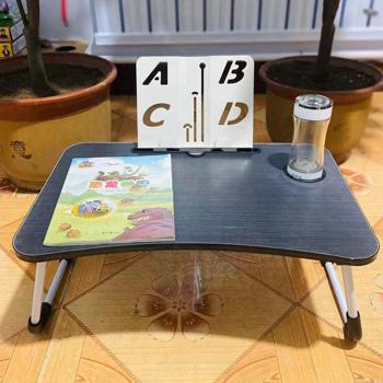 Preview: Laptop table with tablet & cup holder, foldable, 60 x 40 cm Preview: Laptop table with tablet & cup holder, foldable, 60 x 40 cm