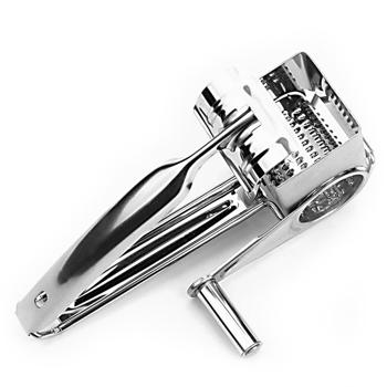 Preview: Grattugia manuale per formaggio e cucina in acciaio inox, incl. 4 accessori