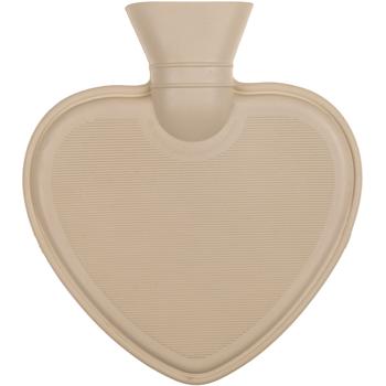 Preview: Hot water bottle in heart shape with deer design, 600ml, brown/grey