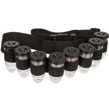 Preview: Shot belt incl. 8 shot glasses in cartridge belt design, adjustable in size