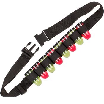 Preview: Shot belt incl. 8 shot glasses in cartridge belt design, adjustable in size