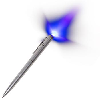 Preview: set di 2 penne segrete con inchiostro segreto e luce UV, argento