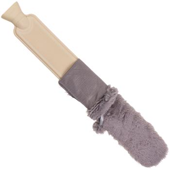 Preview: Chauffe-nuque Bouillotte Extra Longue 73cm - Housse Amovible Fourrure Synthétique - 2 Litres - Idéal Nuque Épaules Ventre Dos Relaxation Hiver