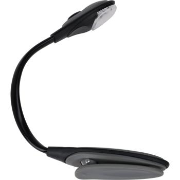 Preview: Set di 2 compatte lampade da lettura per libro con pratica clip – Collo d’oca flessibile per un’illuminazione ideale – A batteria – Per una lettura rilassata