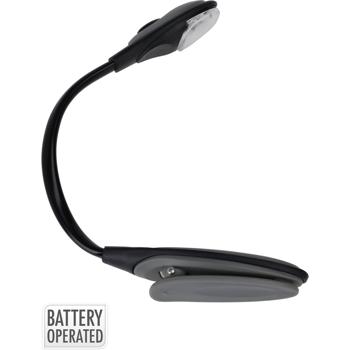 Preview: Set di 2 compatte lampade da lettura per libro con pratica clip – Collo d’oca flessibile per un’illuminazione ideale – A batteria – Per una lettura rilassata