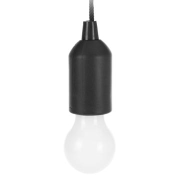 Preview: set of 2 LED pendant lamps with cord and pull switch, battery operated, black