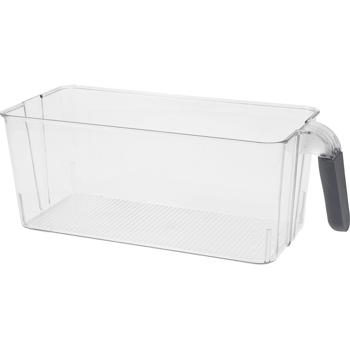 Preview: 2er-Set Kühlschrank Aufbewahrungsbox mit Griff - Hygienisch transparent - Optimiert Ordnung & Hygiene, reduziert Schimmelsporen - 30x13x11 cm PET/Silikon