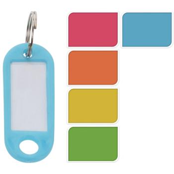 Preview: Portachiavi con cartelli per etichettatura, 10 pezzi, colorati