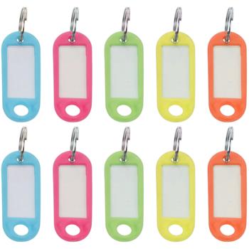 Preview: Portachiavi con cartelli per etichettatura, 20 pezzi, colorati
