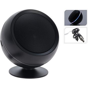 Preview: Mini Haut-Parleur Bluetooth 5.0 Noir - Bande LED Intégrée - Son de Qualité - Portable 3h Autonomie 5W - USB-C - Musique & Ambiance