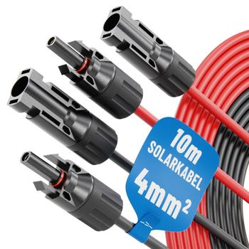 Preview: Solarkabel-Verbindung-Set - MC4-kompatibel - 2x 10m, 4mm² - stabile, zuverlässige Verbindung für PV-Anlagen & Balkonkraftwerke - witterungsbeständig