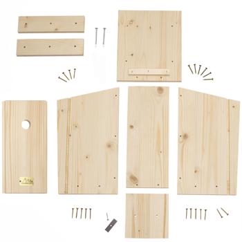Preview: Nistkasten Bausatz (Fichte): Für Meisen - 19x40x23,5cm - Geben Sie Vögeln ein Zuhause & unterstützen Sie eine soziale Einrichtung