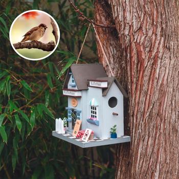 Preview: Nesting aid in coffee house look made of wood, with loving details