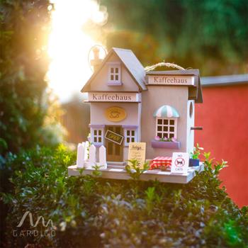 Preview: set of 2 nesting aids in coffee house look made of wood, with loving details