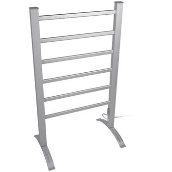 Preview: Sèche-serviettes électrique aluminium - 6 éléments chauffants-100W-IP22 - Blanc-Fixation murale/autonome-Sèche/réchauffe serviettes/vêtements - CH8534