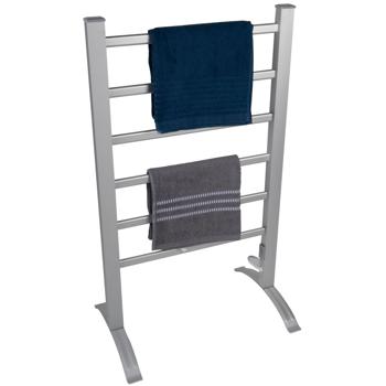 Preview: Sèche-serviettes électrique aluminium - 6 éléments chauffants-100W-IP22 - Blanc-Fixation murale/autonome-Sèche/réchauffe serviettes/vêtements - CH8534