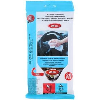 Preview: 2er-Set Cockpit Pflege Feuchttücher, Vanille