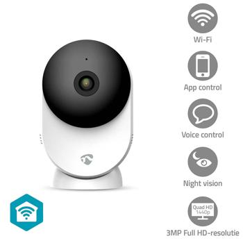 Preview: set of 2 SmartLife Full-HD WLAN indoor camera, noise & motion detection: night vision, app control, white/black, for optimum security