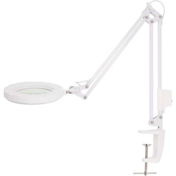 Preview: Bright LED magnifying lamp, 700 lumens, 1.75x magnification, articulated arm – 6 W, 42 SMD LEDs, white, for reading, DIY, crafts & more