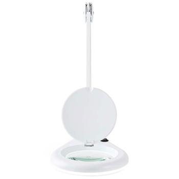 Preview: Lampe loupe LED claire - Grossissement 1.75x, bras articulé flexible 260°/210° - 9W, 685 lumens, 56 LED SMD, blanc froid 6500K, pince table 60mm