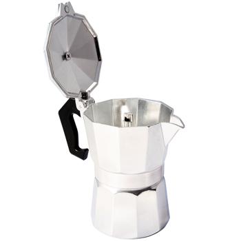 Preview: Caffettiera per espresso classica in alluminio, 150 ml per 3 tazze - Per il piacere del caffè tradizionale, per un espresso aromatico come quello del barista