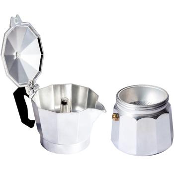 Preview: Caffettiera per espresso classica in alluminio, 150 ml per 3 tazze - Per il piacere del caffè tradizionale, per un espresso aromatico come quello del barista