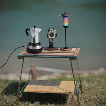 Preview: Compact electric mini single hotplate, Ø 10 cm, 500 watts, ideal for camping, student apartments & small kitchens, fast heating, space-saving