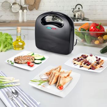 Preview: Versatile multi-grill 3in1: grill a contatto, macchina per panini e piastra per waffle in un unico apparecchio, (800 W), piastre rimovibili, rivestimento antiaderente