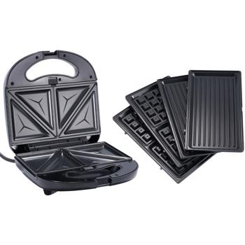 Preview: Versatile multi-grill 3in1: grill a contatto, macchina per panini e piastra per waffle in un unico apparecchio, (800 W), piastre rimovibili, rivestimento antiaderente