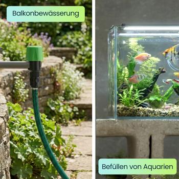 Preview: Universal Wasserhahn Adapter: Macht jeden Hahn zum Schlauchanschluss für Garten & Haushalt, praktisch & einfach zu montieren, für flexible Bewässerung