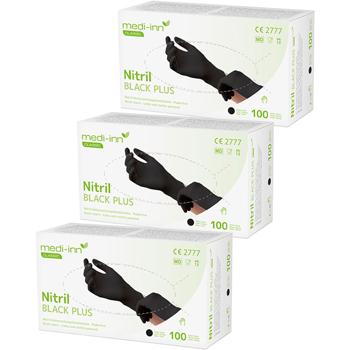 Guanti monouso in nitrile – 300 pz., misura S – senza polvere, senza lattice & ipoallergenici – qualità medicale, neri – per cucina, ristorazione & artigianato