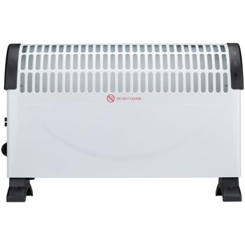 Preview: Riscaldatore convettore 1500W, con protezione da surriscaldamento, certificato GS, bianco/nero. Riscaldatore elettrico per un riscaldamento rapido, sicuro e affidabile