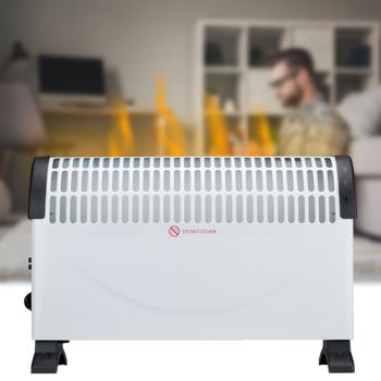 Preview: Riscaldatore convettore 1500W, con protezione da surriscaldamento, certificato GS, bianco/nero. Riscaldatore elettrico per un riscaldamento rapido, sicuro e affidabile