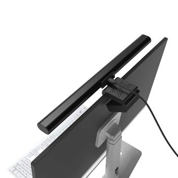 Preview: Aluminium LED-Monitorlichtleiste: 5 Farbtemperaturen, dimmbar - augenschonend & angenehmes Arbeit - Blendfreie LED-Beleuchtung für Laptops-Bildschirme