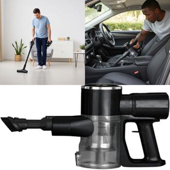 Leistungsstarker Akku-Staubsauger, Lithium-Ionen-Akku, beutellos, HEPA Filter, auch als Handstaubsauger nutzbar, 160 Watt, schwarz