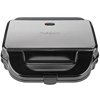 Preview: High-quality 3in1 stainless steel multi-grill, sandwich maker, waffle iron and contact grill, 900 W, removable and dishwasher-safe plates