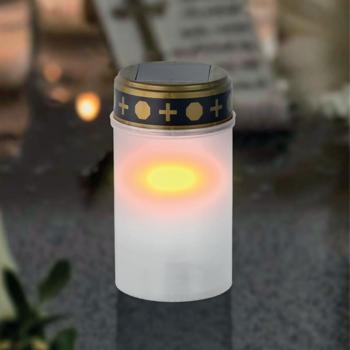 Preview: 2er-Set Solar LED-Grabkerze mit Erdspiess weiss - Hochwertiges Grablicht ohne Brandgefahr - Wetterfest & langlebig - Ø 7xH 20cm - AAA Ni-MH Batterie Preview: 2er-Set Solar LED-Grabkerze mit Erdspiess weiss - Hochwertiges Grablicht ohne Brandgefahr - Wetterfest & langlebig - Ø 7xH 20cm - AAA Ni-MH Batterie